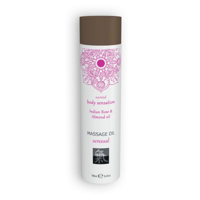 Óleo de Massagem Shiatsu Sensual Rosa da Índia e Óleo de Améndoas (100 ml)