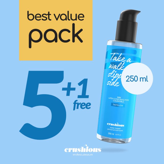 Pack de Lubrificantes à Base de Água Crushious (5 X 250 ml) + 1 Grátis