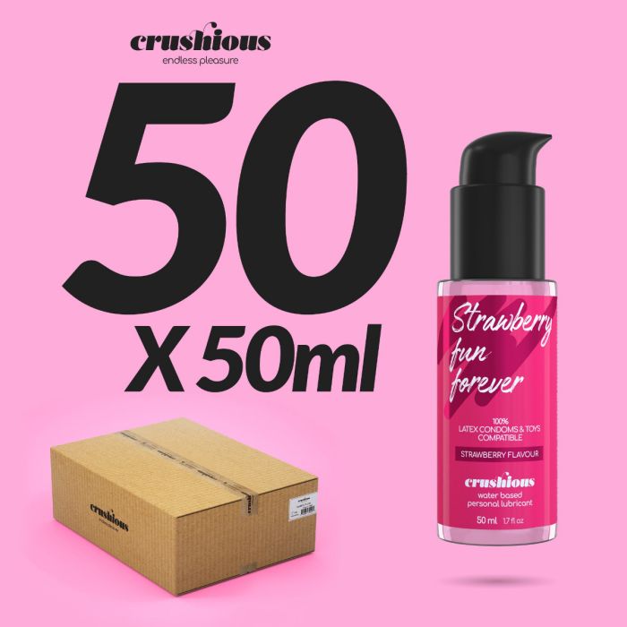 Pack de Lubrificantes à Base de Água Beijável Morango (50 X 50 ml)