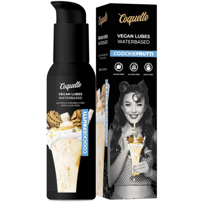 Lubrificante à Base de Água Coquette Vegan Lubes CoockieFrutti (100 ml) Conjunto