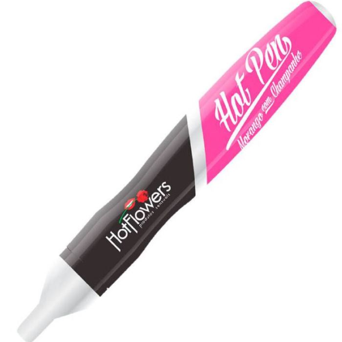 Caneta Comestível Corporal Hot Pen Morango & Champanhe (35 g)