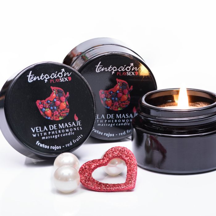 Vela de Massagem Tentación Play Sex Frutos Vermelhos (20 ml)