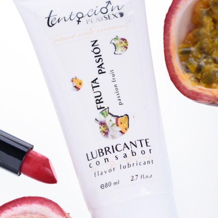 Lubrificante à Base de Água Tentación Play Sex Maracujá (80 ml)