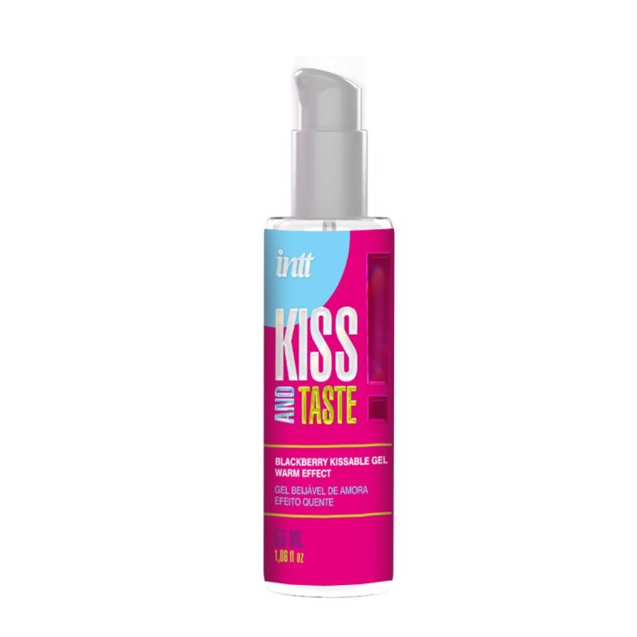 Gel Lubrificante à Base de Água C/ Aquecimento Kiss And Taste Aroma Amora Intt (55 ml)