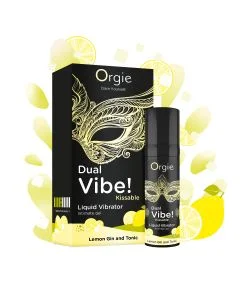 Vibrador Liquido Estimulante Unisexo Orgie Dual Vibe! Liquid Vibrator Gin Tónico de Limão (15 ml)